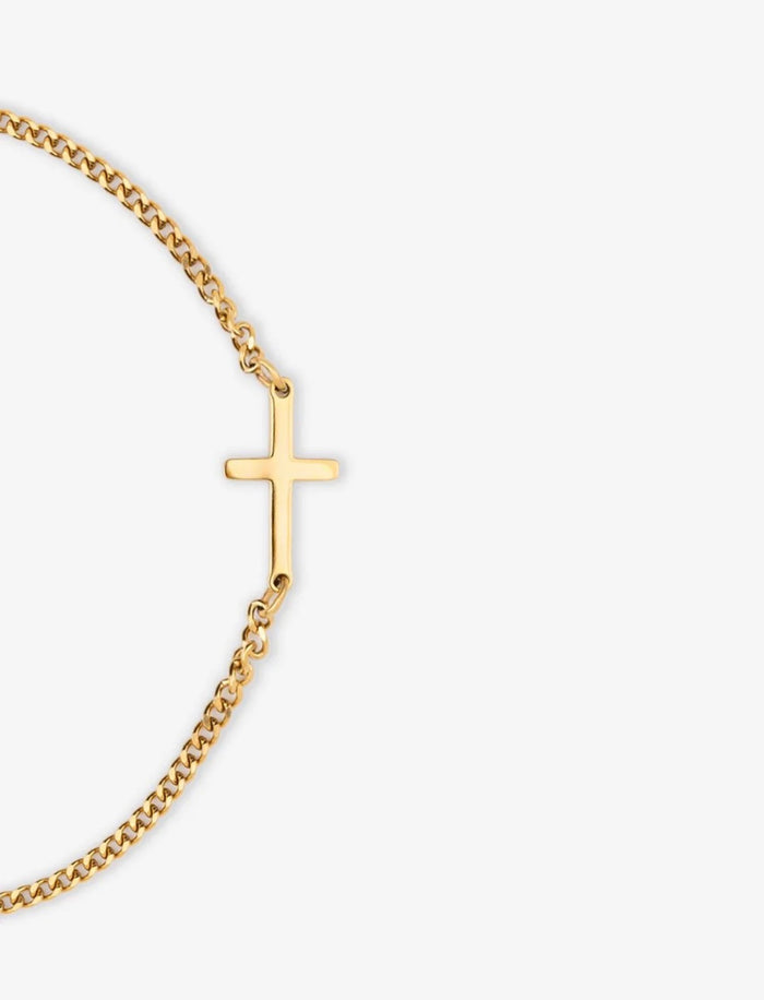 CROSS BRACELET | 18K GOLD