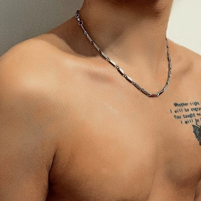 Titanium Steel Geometric Necklace Chain