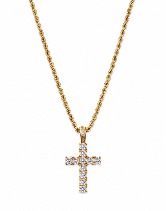 CELESTIAL CROSS CHAIN | 18K GOLD