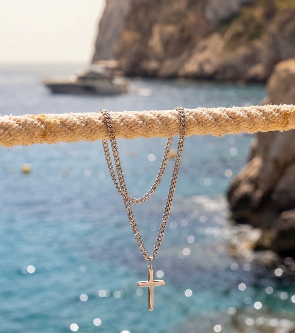 CROSS X ROPE 3MM SET | SILVER
