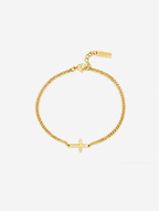 CROSS BRACELET | 18K GOLD