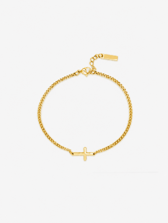 CROSS BRACELET | 18K GOLD
