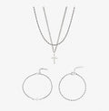 CROSS X ROPE 3MM SET | SILVER