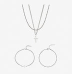 CROSS X ROPE 3MM SET | SILVER