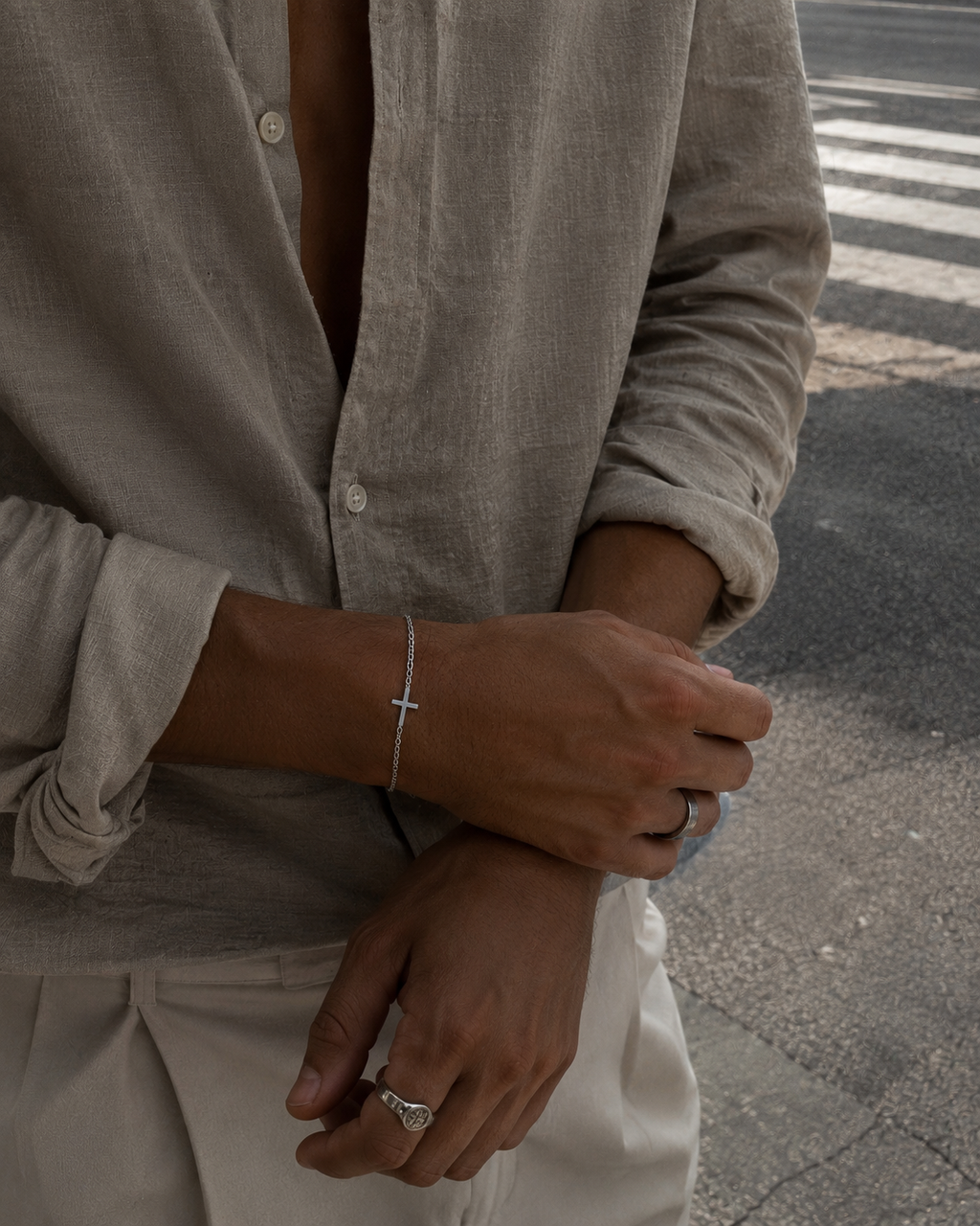 CROSS BRACELET | SILVER