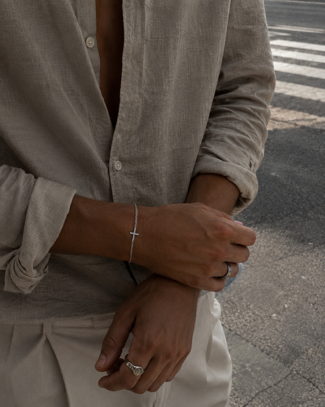 CROSS BRACELET | SILVER