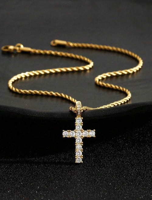CELESTIAL CROSS CHAIN | 18K GOLD