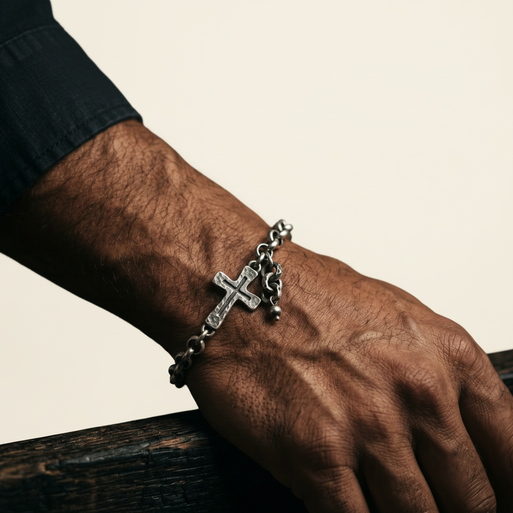 Pulseira Cruz Chain | Prata