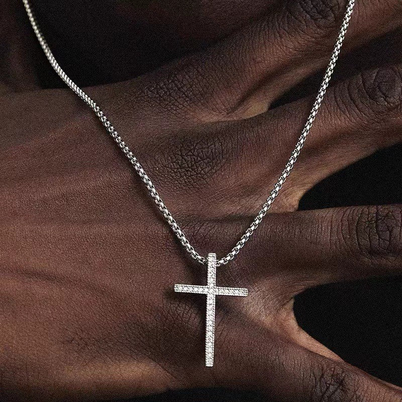 Zircon Cross Pendant Necklace