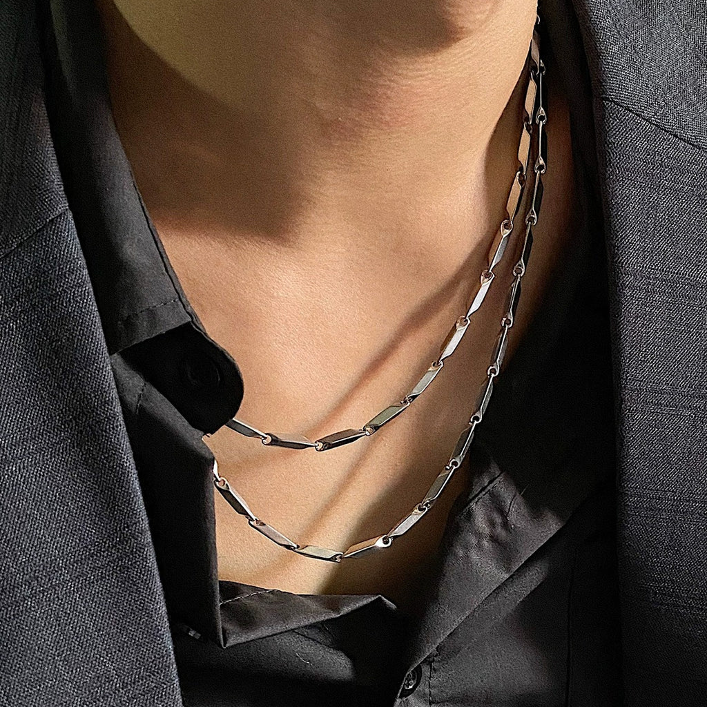Titanium Steel Geometric Necklace Chain