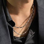 Titanium Steel Geometric Necklace Chain